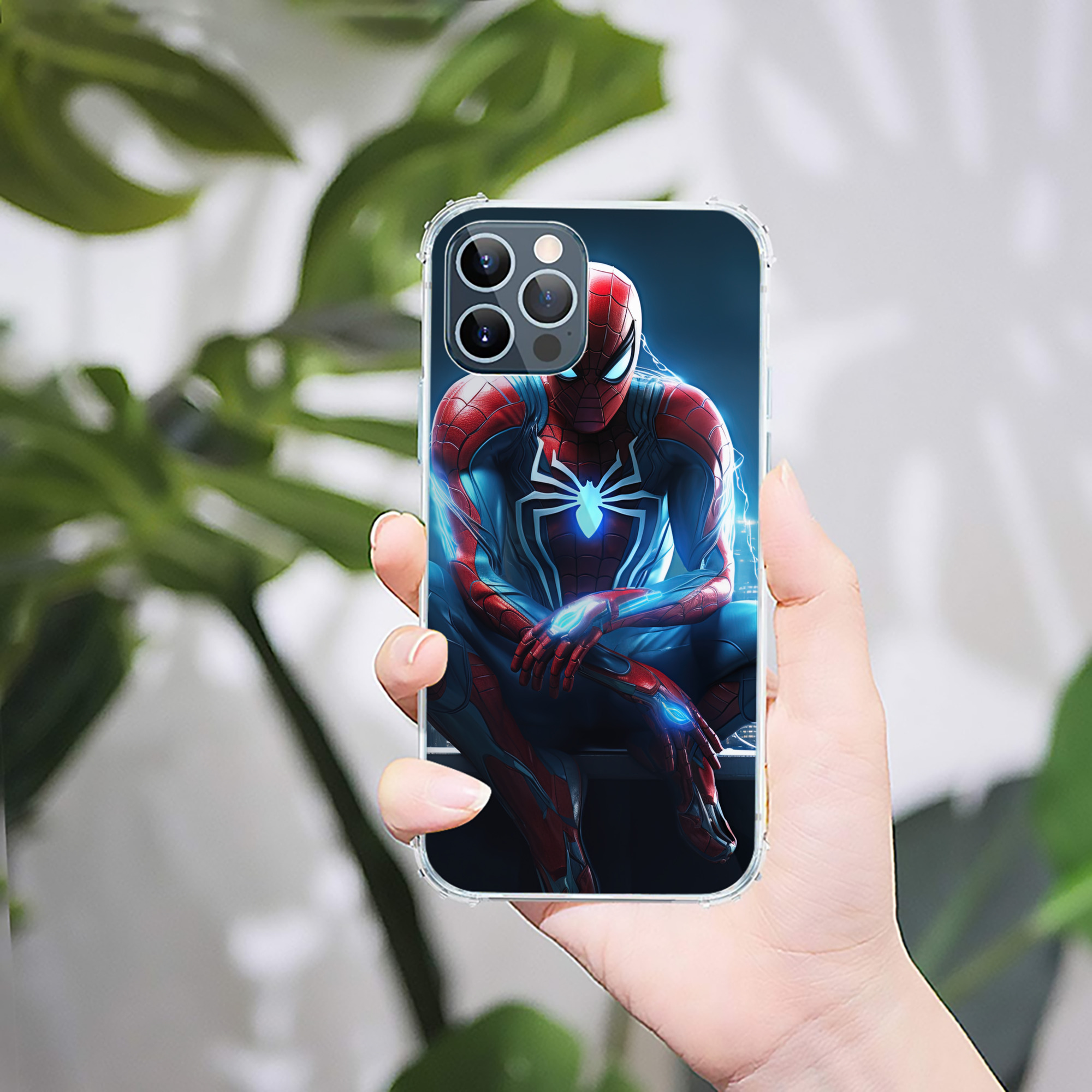 （画像用） Spider Man スパイダーマン 【iPhone 12シリーズ対応】透明スマホケース（クリアソフトケース）
